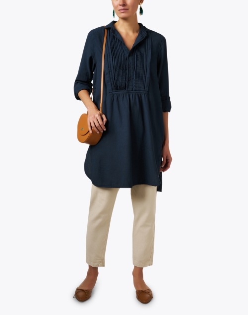Look image - CP Shades - Annette Navy Cotton Tunic Top