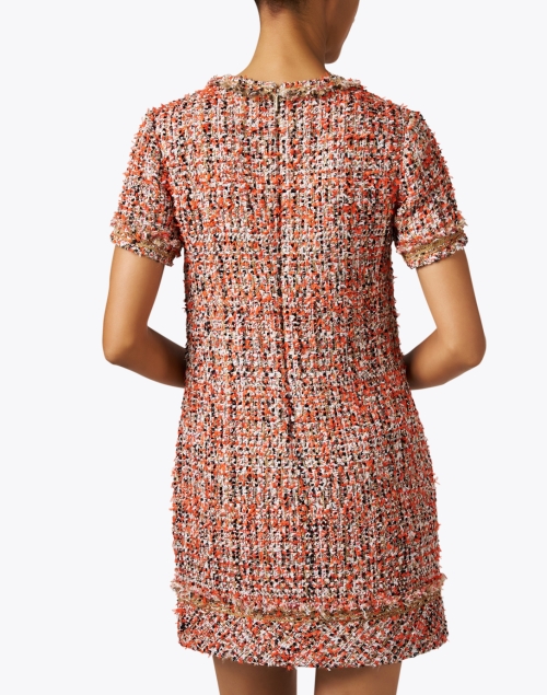 Back image - Jason Wu Collection - Coral Multi Tweed Dress