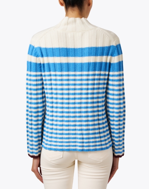 Back image - Chinti and Parker - Cream and Blue Striped Sweater