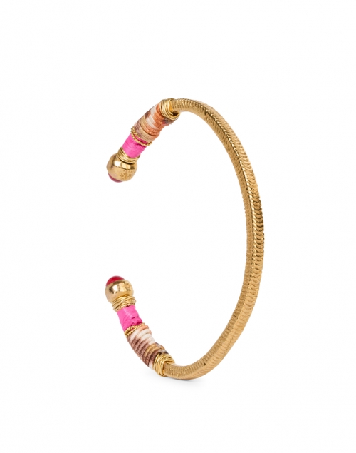 Gas Bijoux - Sari Pink and Gold Cuff Bracelet
