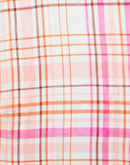 Fabric image - Johnstons of Elgin - Pink Plaid Wool Scarf