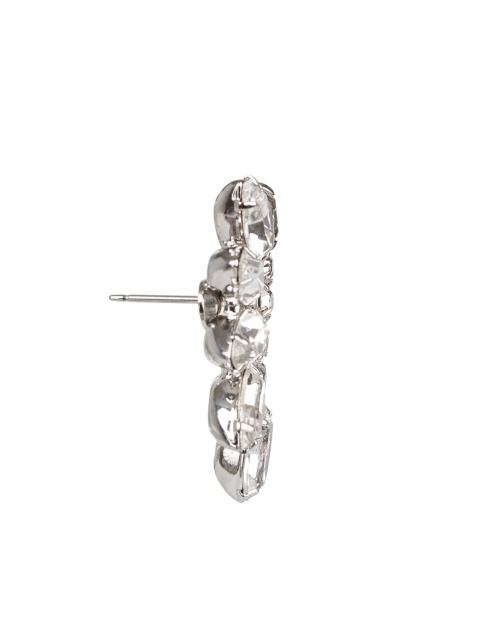 Back image - Jennifer Behr - Philomena Crystal Silver Stud Earrings