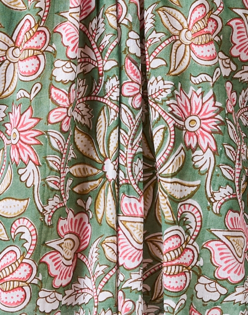 Fabric image - Bella Tu - Nicki Green and Pink Floral Print Top