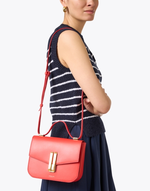 Vancouver Red Leather Crossbody Bag