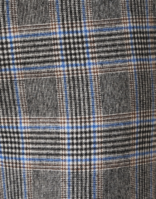 Fabric image - Piazza Sempione - Luisa Grey Plaid Stretch Wool Pant