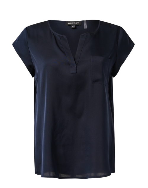 Product image - Repeat Cashmere - Navy Silk Blouse