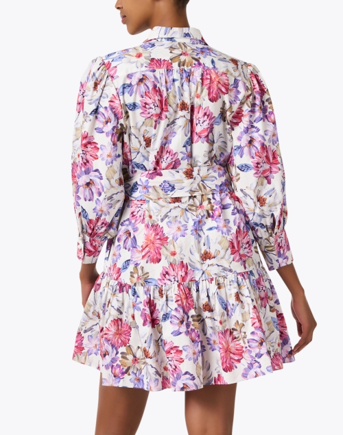 Back image - Christy Lynn - Emi Multi Floral Print Shirt Dress