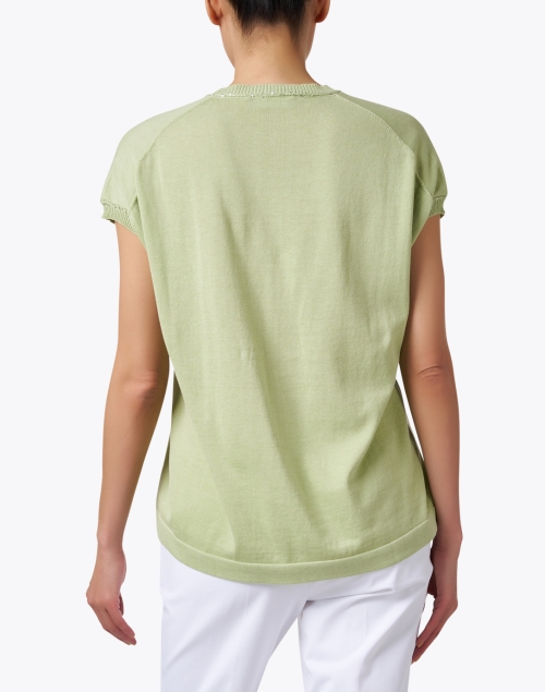 Back image - Fabiana Filippi - Green Knit Cotton Top