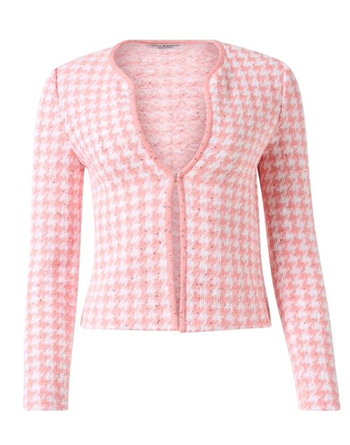Product image - Amina Rubinacci - Orvieto White and Pink Houndstooth Jacket 