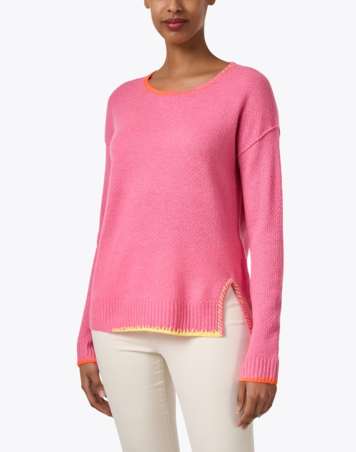 Front image - Lisa Todd - Pink Cashmere Stitch Sweater