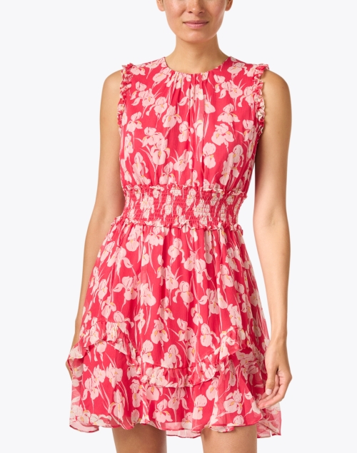 Front image - Jason Wu - Red and White Iris Floral Print Dress