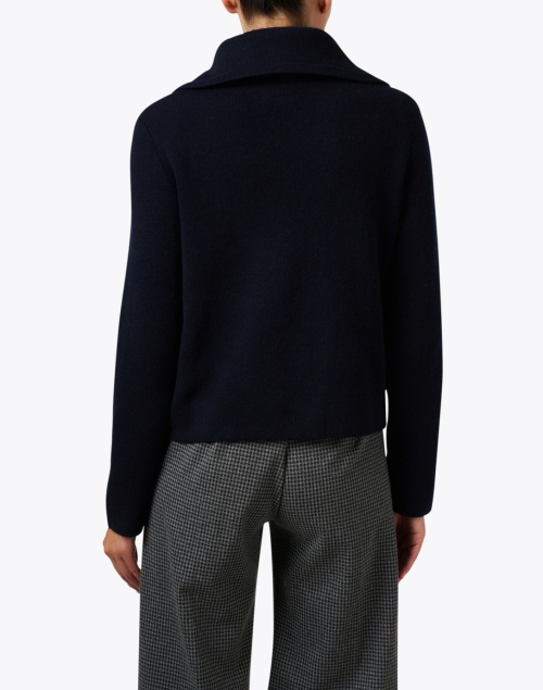 Back image - Allude - Navy Double Breasted Jacket