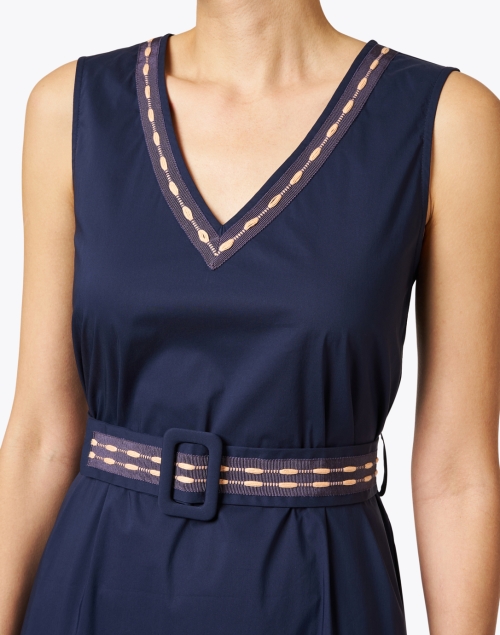 Extra_1 image - Purotatto - Navy Cotton Belted Dress