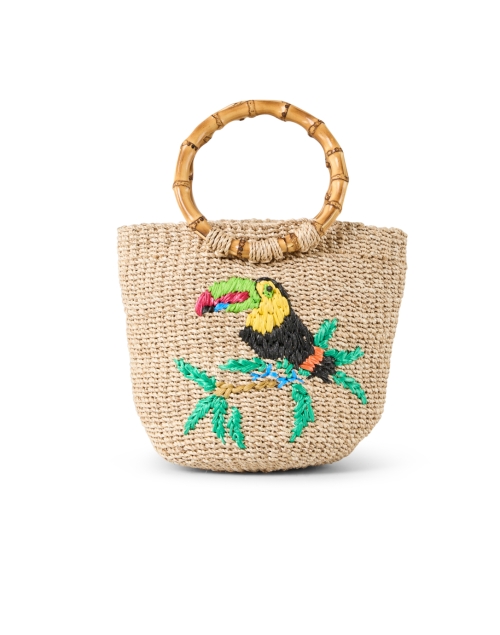 Product image - SERPUI - Dakota Straw Embroidered Straw Basket Bag