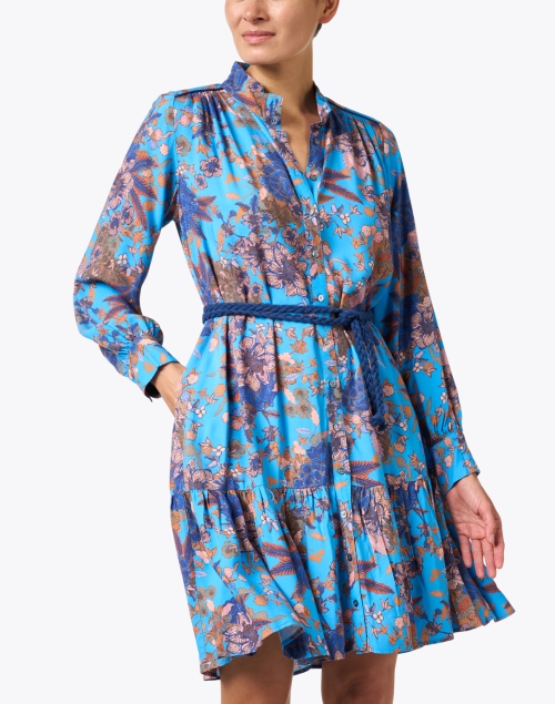 Front image - Xirena - Anastasia Blue Multi Print Dress