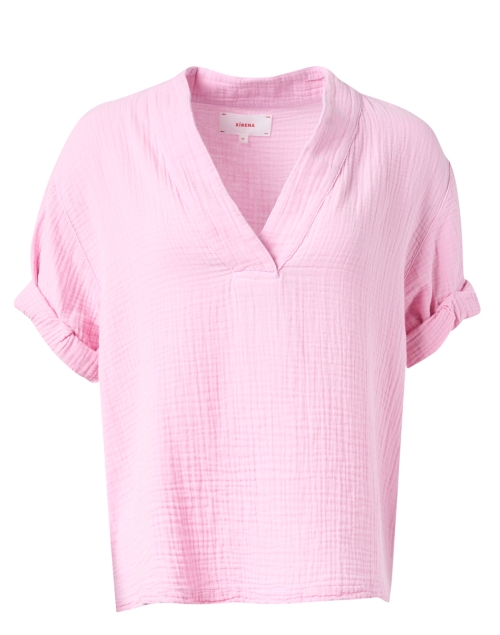 Product image - Xirena - Avery Pink Cotton V-Neck Top