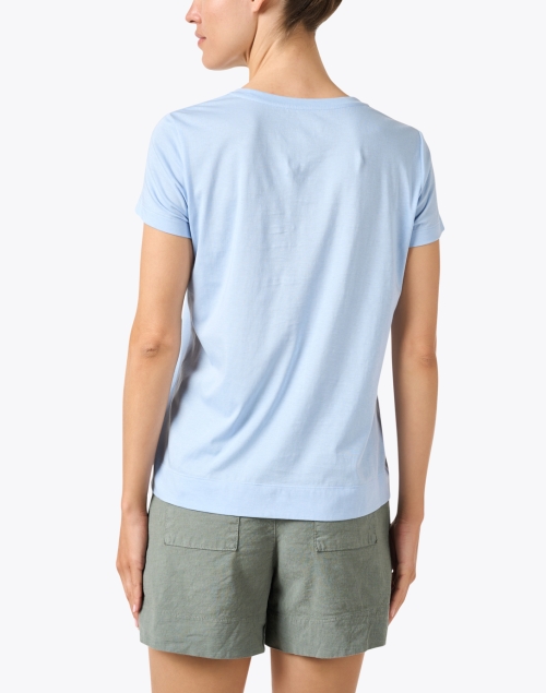Back image - Lafayette 148 New York - The Modern Oasis Blue Cotton Tee