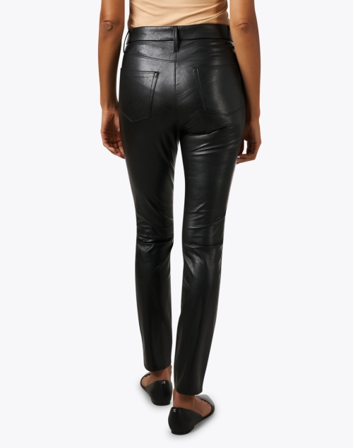 Back image - Cambio - Ray Black Vegan Leather Stretch Pant