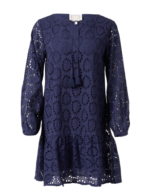 Product image - Sail to Sable - Navy Floral Eyelet Cotton Dress