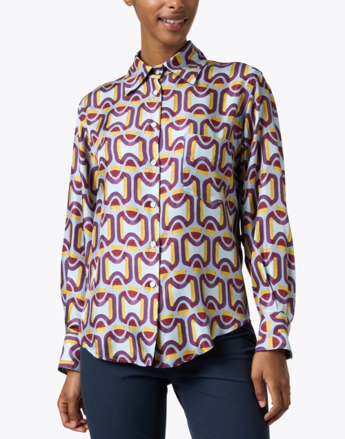 Front image - Seventy - Multi Print Button Up Shirt