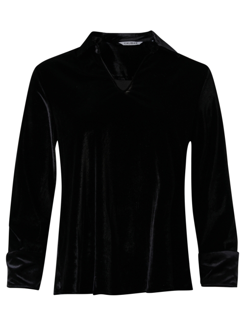 Product image - Caliban - Black Stretch Velvet Blouse