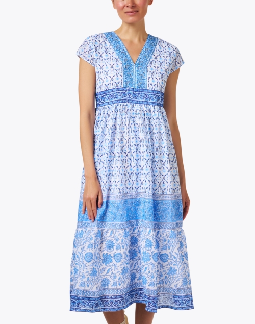 Front image - Bella Tu - Naomi Blue Floral Dress