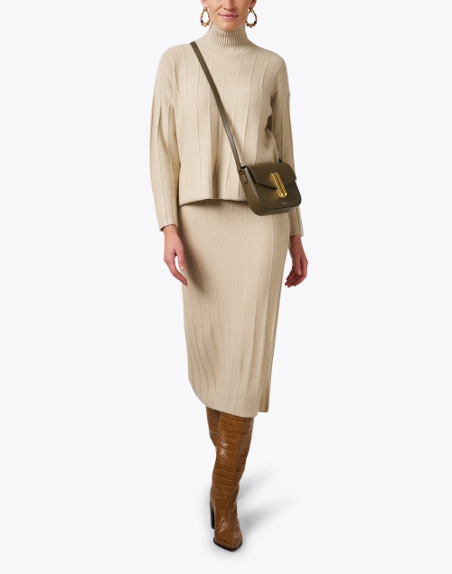 Beira Beige Ribbed Sweater