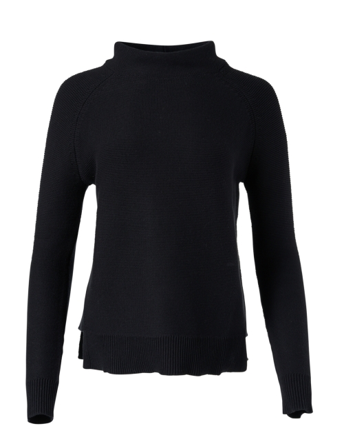 Product image - Kinross - Black Garter Stitch Cotton Sweater