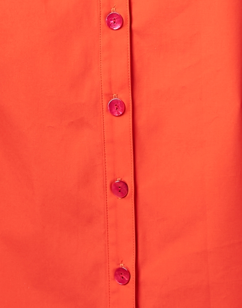 Fabric image - Finley - Swing Orange Cotton Shirt Dress