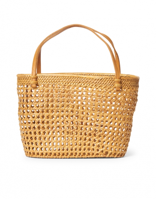 Product image - Bembien - Maya Natural Rattan and Leather Top Handle Bag