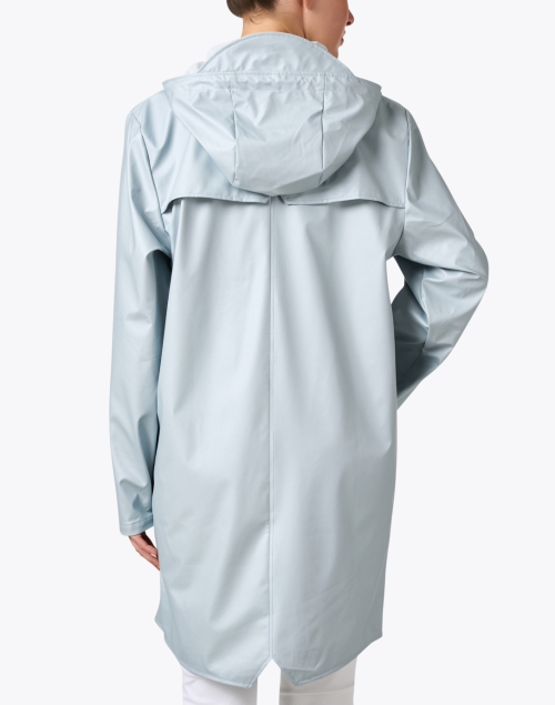 Back image - Rains - Long Blue Raincoat 
