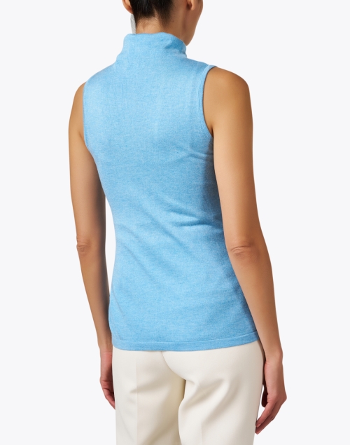 Back image - Kinross - Pool Blue Sleeveless Knit Top
