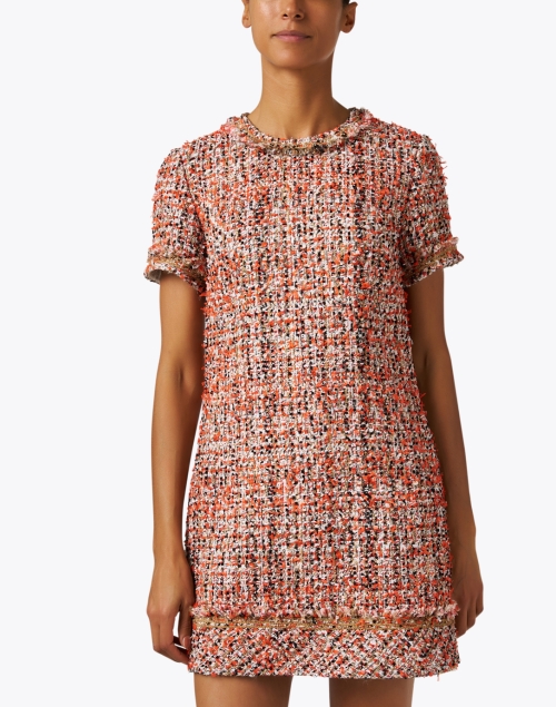Front image - Jason Wu Collection - Coral Multi Tweed Dress