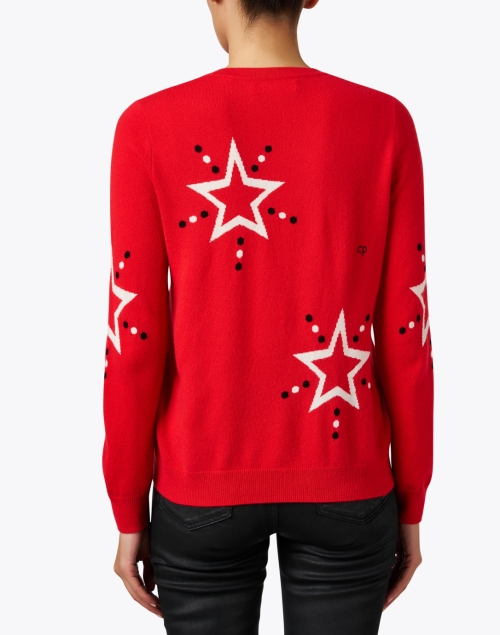 Back image - Chinti and Parker - Red Star Intarsia Wool Cashmere Sweater