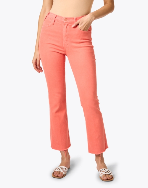 Front image - Mother - The Hustler Coral High Waist Ankle Jean