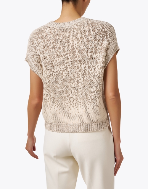 Back image - Peserico - Letter Beige Sequin Sweater