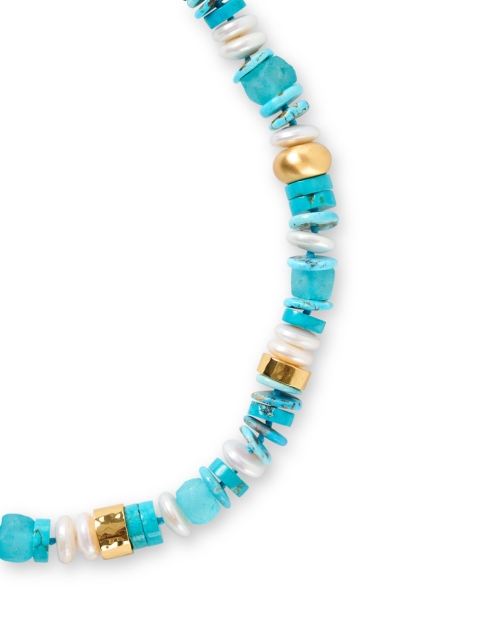 Front image - Nest - Turquoise and Pearl Necklace