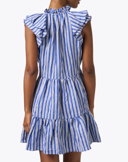Back image - Veronica Beard - Zee Blue and White Stripe Dress