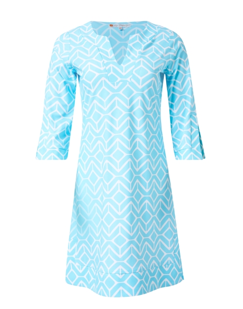 Product image - Jude Connally - Megan Aqua Blue Print Dress