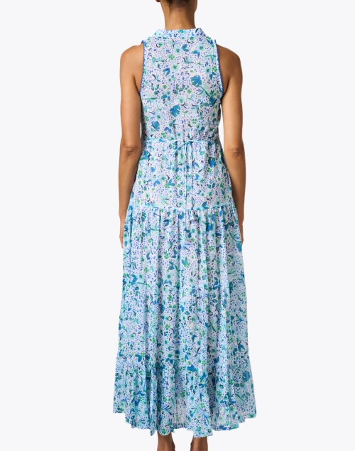 Back image - Poupette St Barth - Nana Blue Floral Print Dress