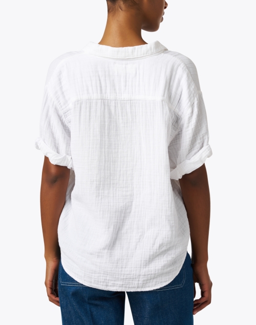 Back image - Xirena - Cruz White Cotton Gauze Top