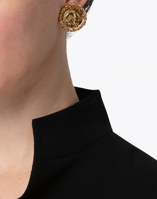 Constantine Gold Coin Earrings