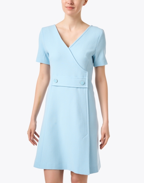 Front image - Jane - Tabitha Blue Wool Crepe Dress