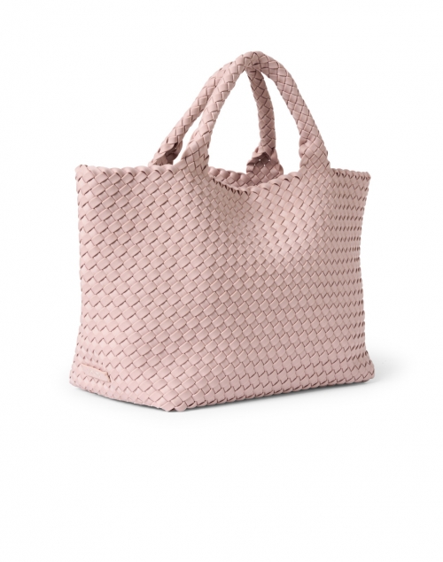 Front image - Naghedi - St. Barths Medium Shell Pink Woven Handbag