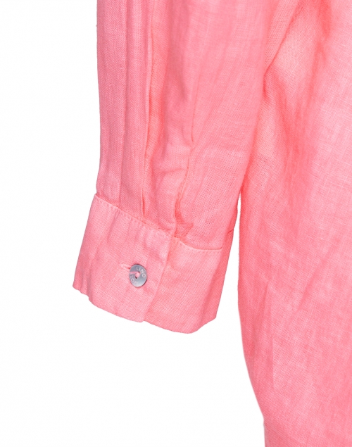 Extra_1 image - 120% Lino - Hibiscus Pink Linen Pintucked Shirt