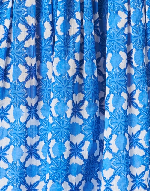 Fabric image - Ro's Garden - Seychelles Blue Print Cotton Tunic Top