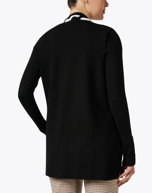 Back image - J'Envie - Black and Ivory Knit Vest 
