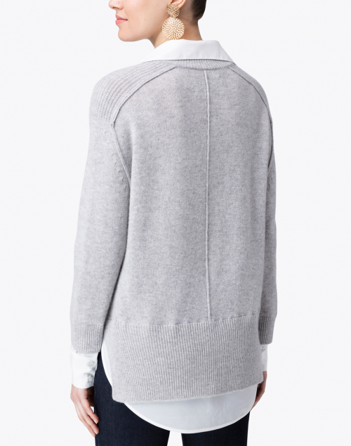 Back image - Brochu Walker - Vail Grey Sweater with White Underlayer