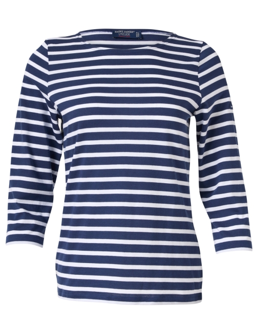 Product image - Saint James - Galathee Navy and White Striped Shirt
