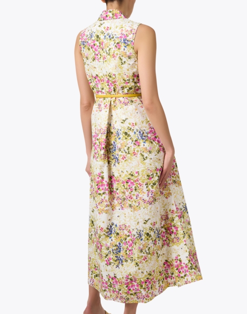 Back image - Max Mara Studio - Reflex Multi Floral Cotton Shirt Dress